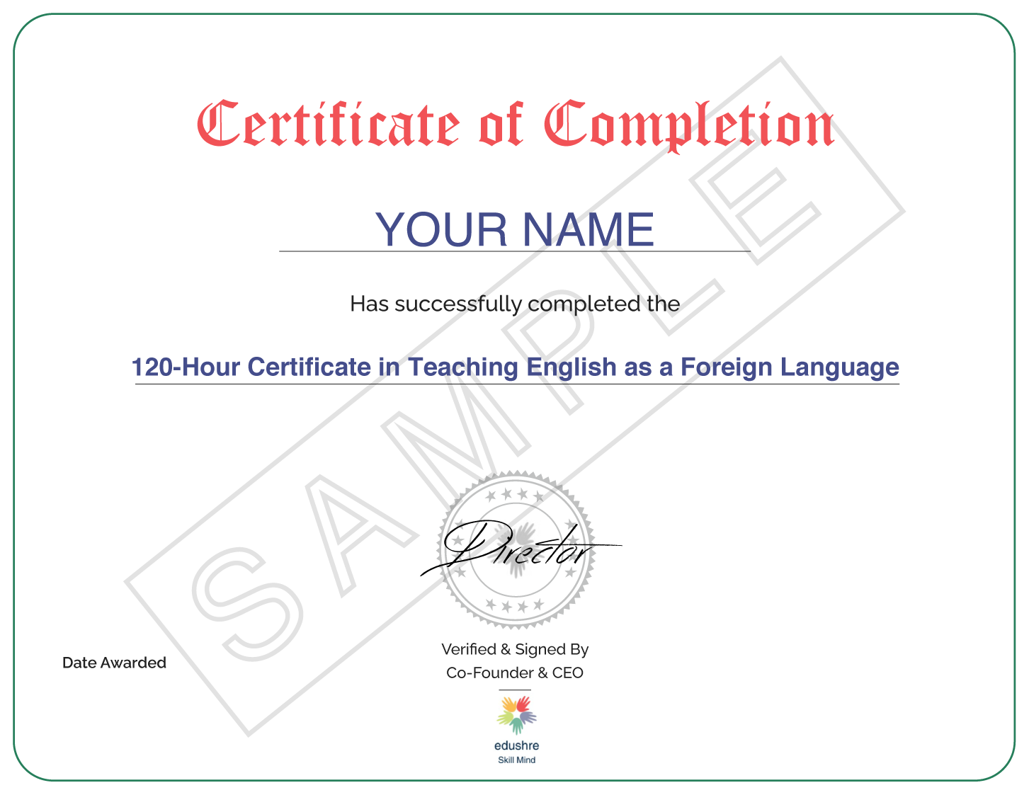 Edushre Certificate Sample